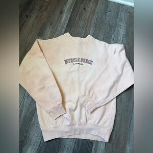 VTG U.S. Vintage Myrtle Beach Sweatshirt Pullover Crewneck Light Pink Size XS S